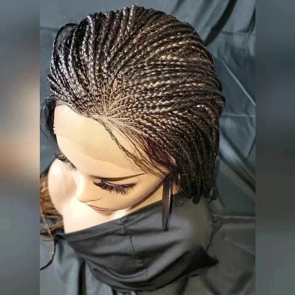 Braided wigs 100% handmade, long wig , ombre wig, box braids with cornro… - Picture 9 of 16